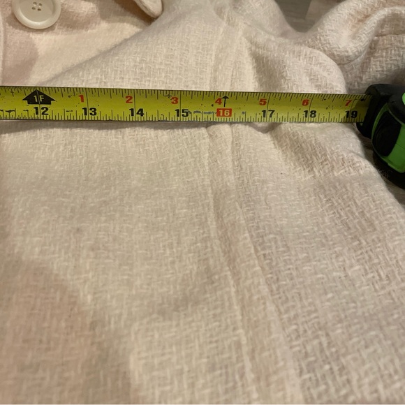 Women’s Vintage Forever 21 Beige Pea Coat L 95%wool Blend - Picture 4 of 6